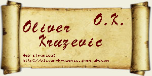 Oliver Kružević vizit kartica